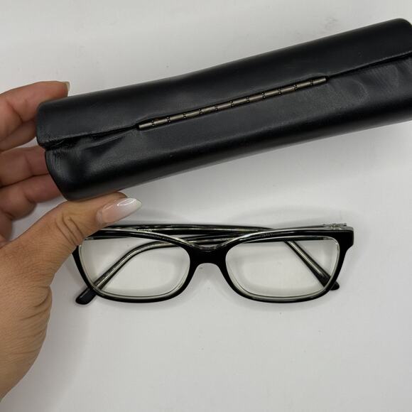 Bebe BB5085 038 Love Sick Jet Crystal Eyeglasses Black Clear Frame with Case - Picture 2 of 16